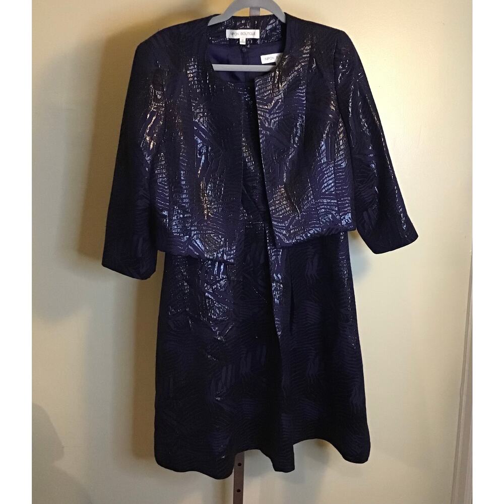 Nipon Boutique Women 2 piece dress & Jacke t Set Sz. 12 EUC  Elegant ,Cocktail